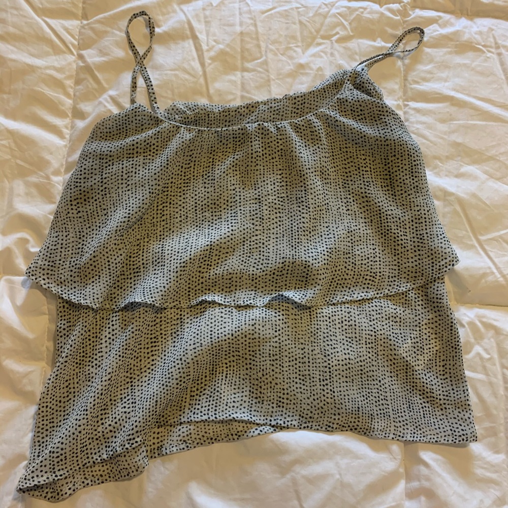 Blue spotted tank top